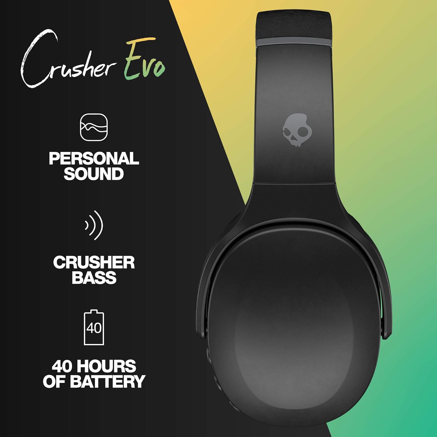 Wireless Over-Ear Headphone - True Black (Renewed) Y10202