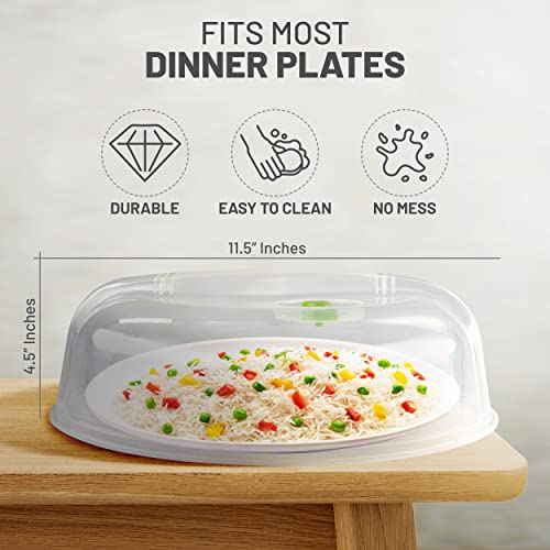 Microwave Cover for Food, Splatter Proof, with Steam Vents, Dishwasher Safe, 10 Inch, 2 Pack L66030