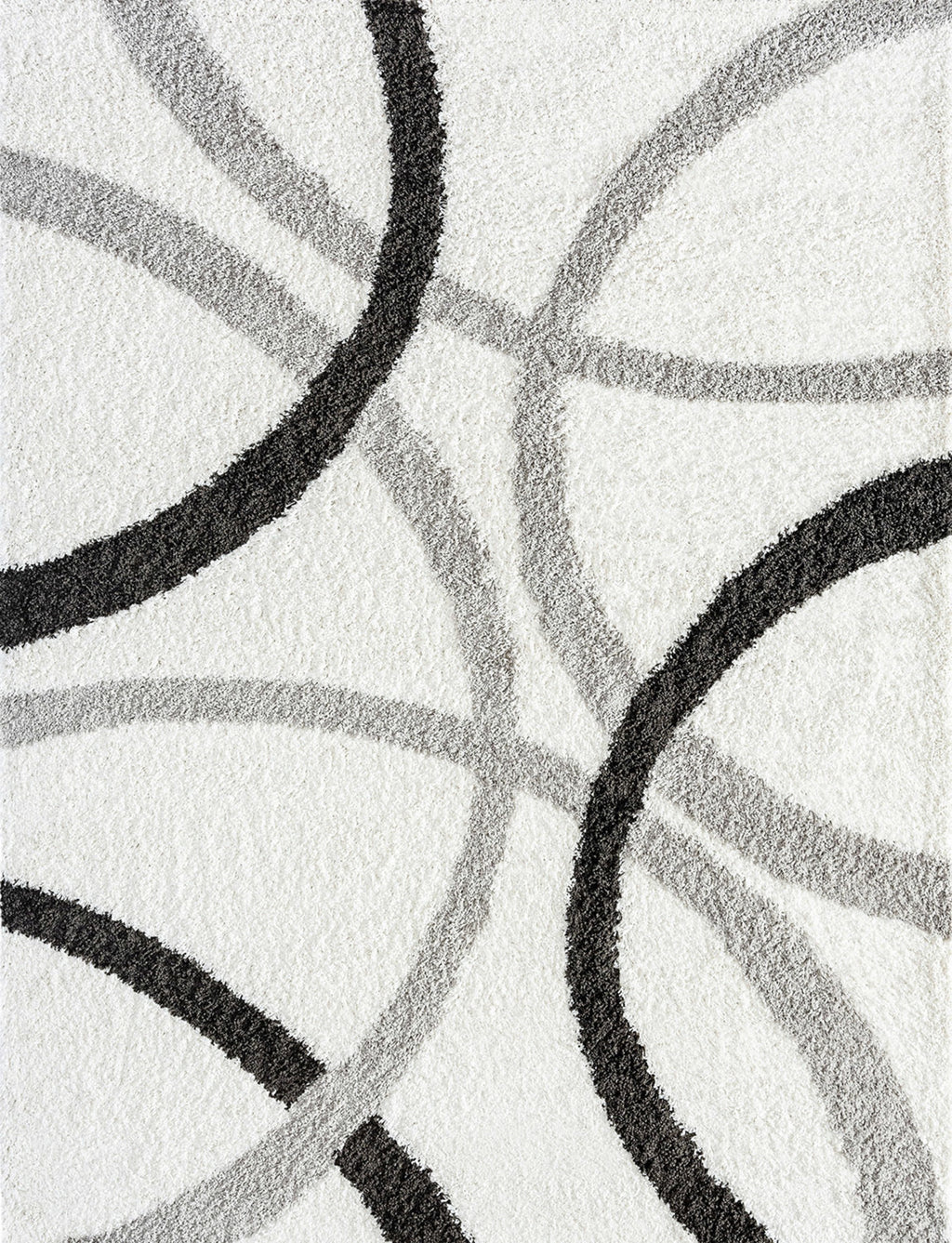 Modern White Area Rug 4x6 for Living Room, Bedroom, Dining Room, Indoor Entryway Y927030