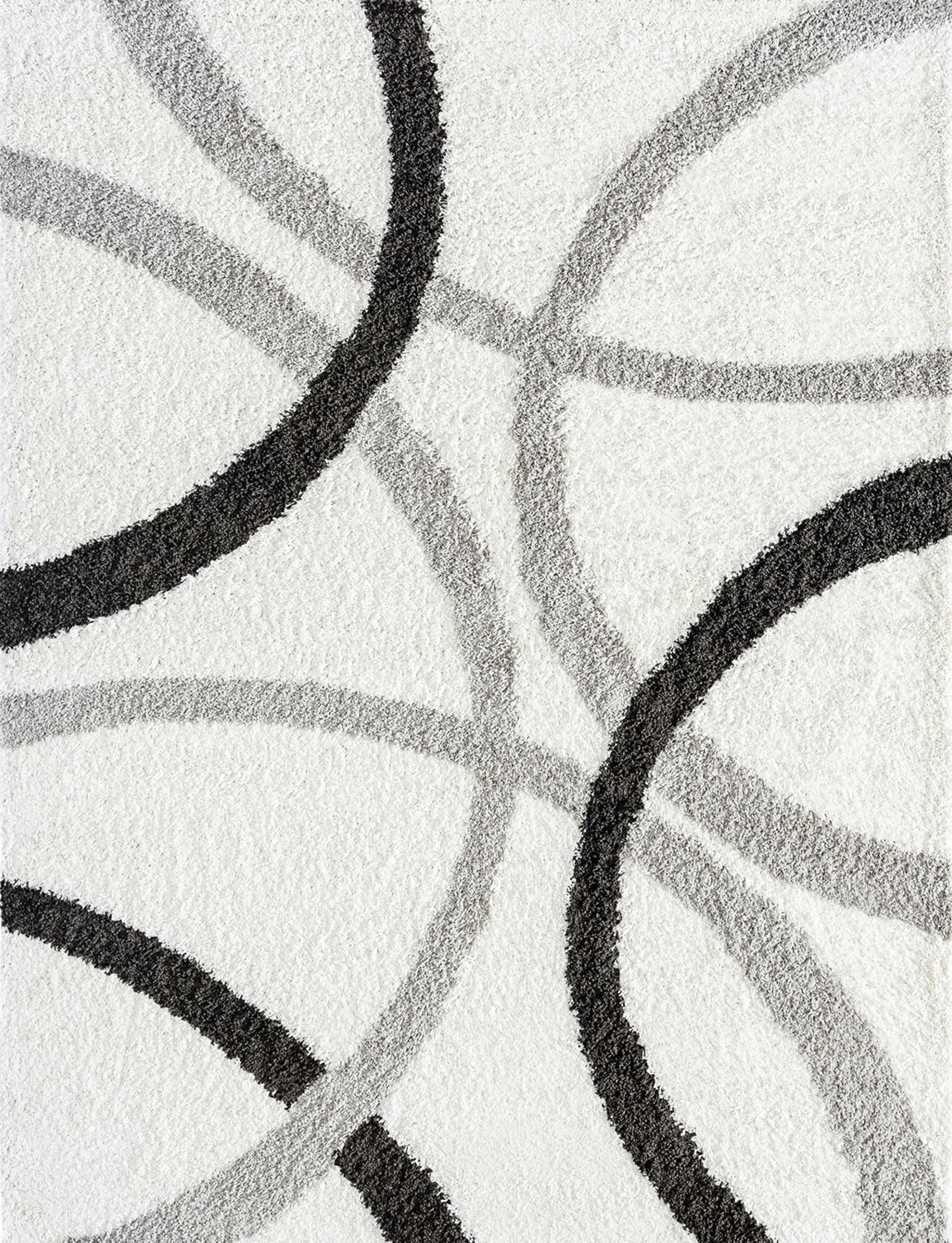 Modern White Area Rug 4x6 for Living Room, Bedroom, Dining Room, Indoor Entryway Y927030