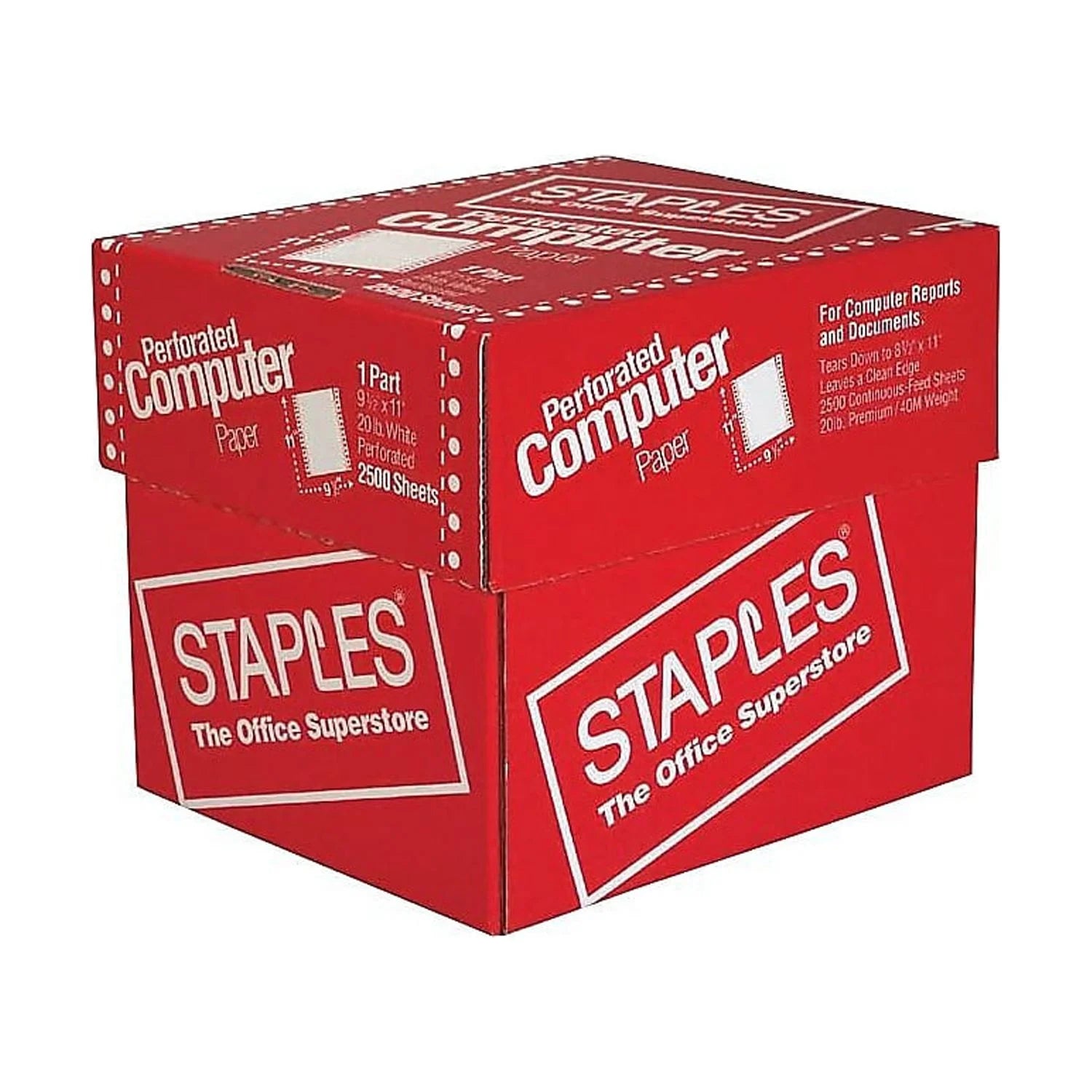 9.5" x 11" Continuous Paper 20 Lbs. 92 Brightness 2500 Sheets D778