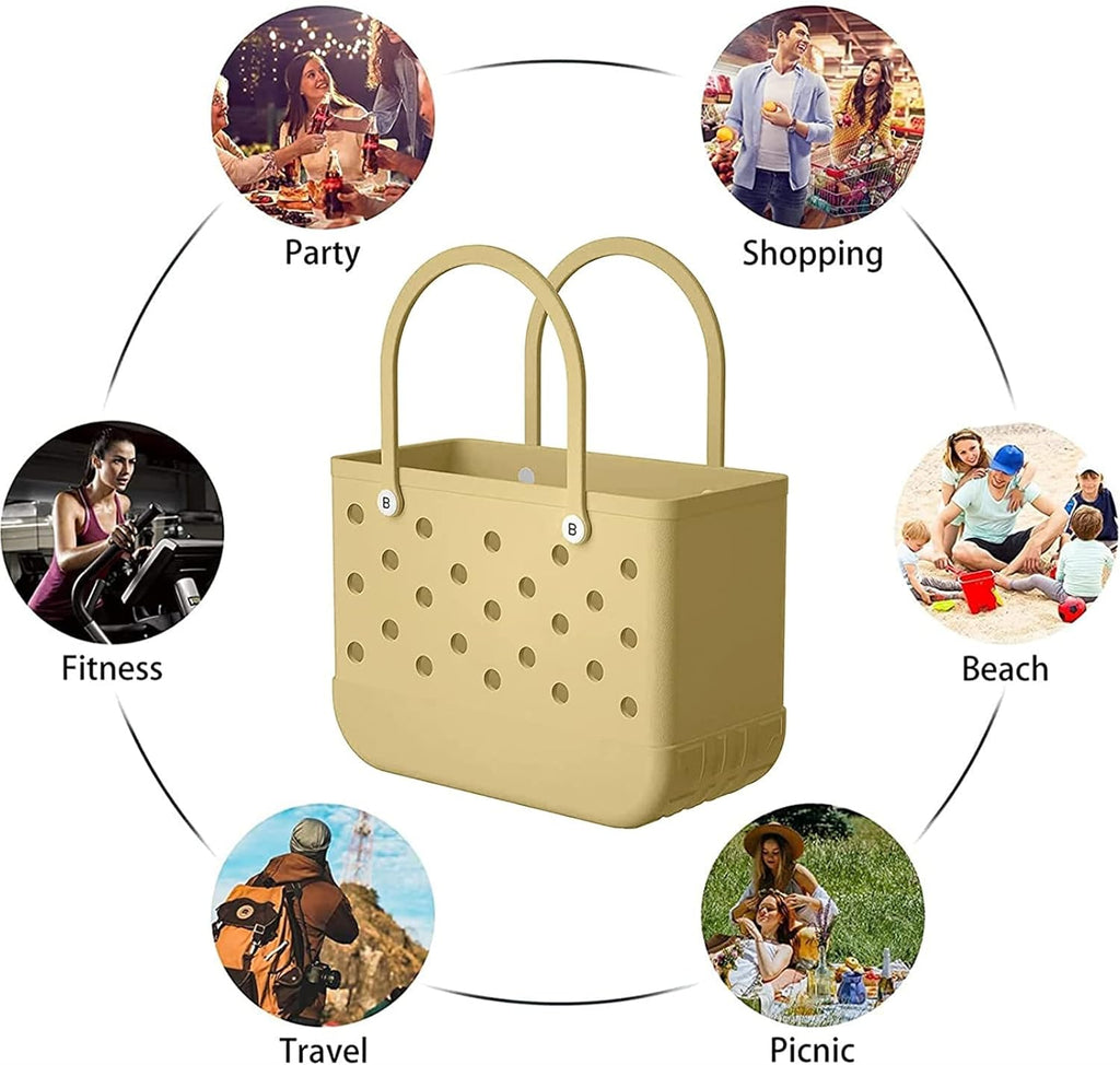 Waterproof Travel Beach Tote Bag with Drain Hole, Sandproof, Durable, Blue W3528