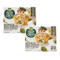 Garden Lites Veggies Made Great Spinach Egg White Frittatas (Pack of 2) - 20 Individually Wrapped Frozen Frittatas in Each Box, 40 Total - Gluten-Free