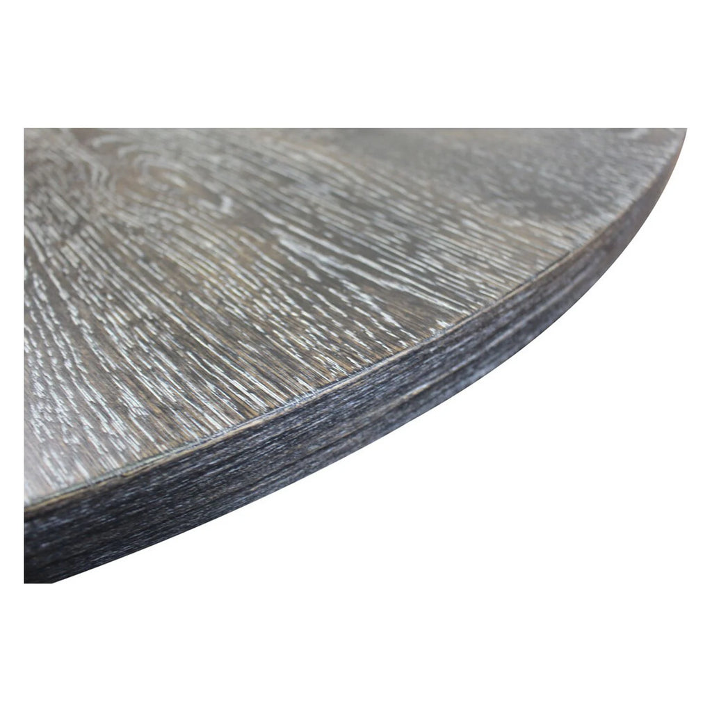 Farmhouse Style Wood Round Dining Table in Weathered Gray U772056