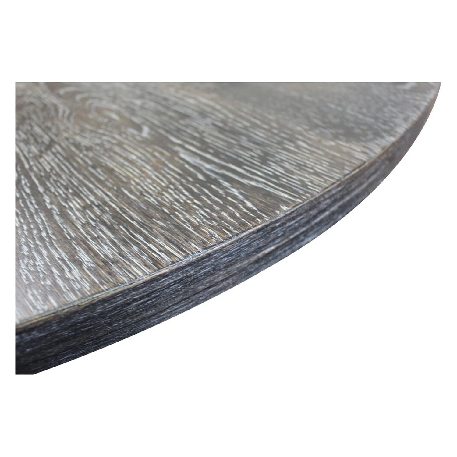 Farmhouse Style Wood Round Dining Table in Weathered Gray U772056