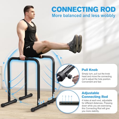 Dip Station Heavy Duty Dip Stands Fitness Workout Parallette Push Up Stand K7569