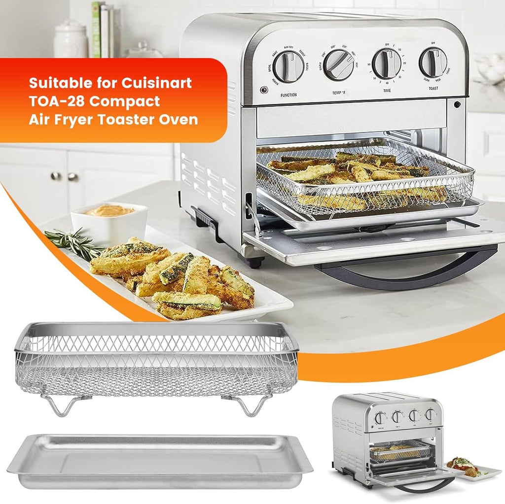 Air Fryer Tray Replacement, 10.7 x 9.8 Inch Non-stick Mesh Basket, Dishwasher Safe M1663