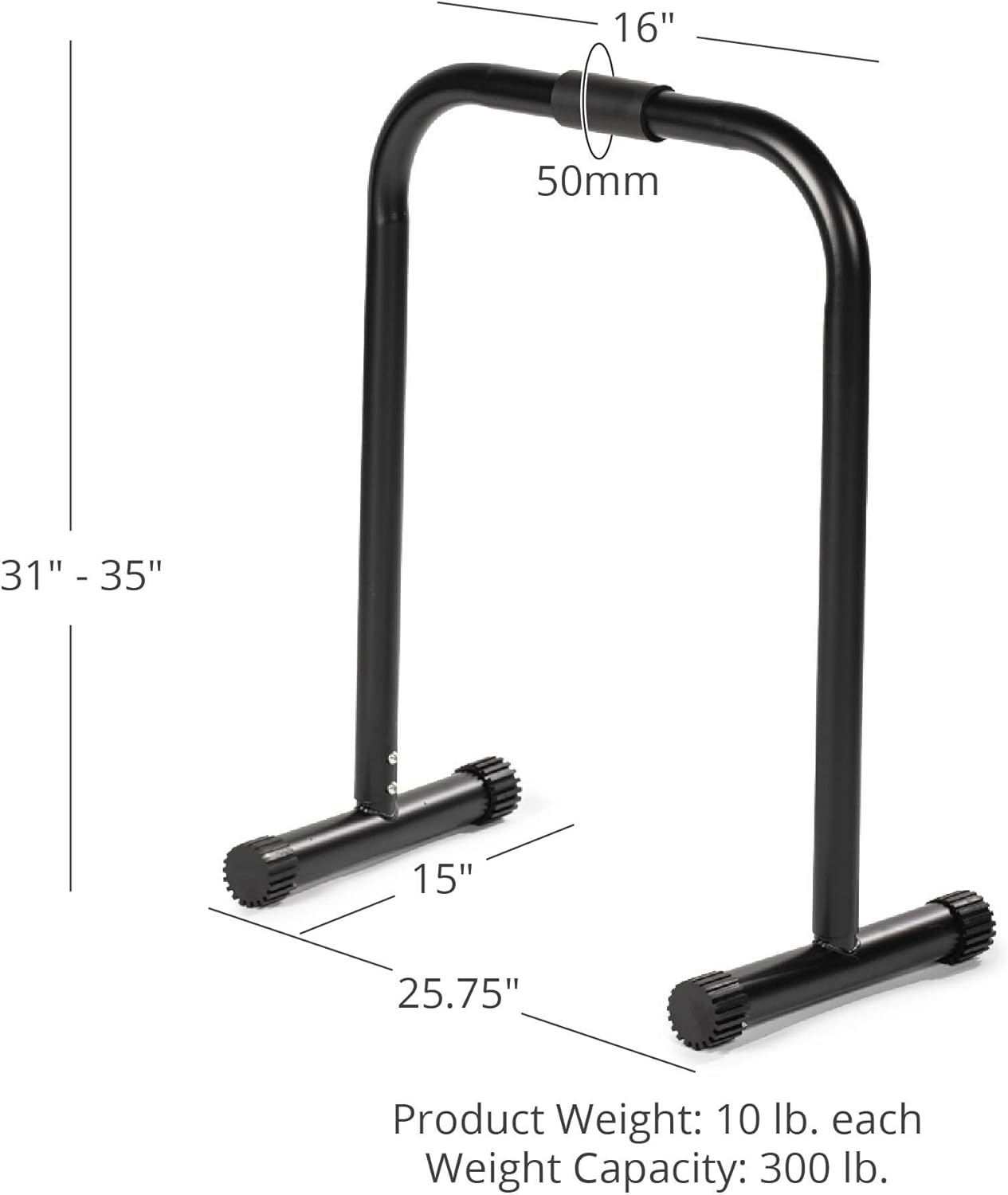 Freestanding Dip Station, Adjustable Height, Heavy Duty Parallel Bars for Home Calisthenics U795