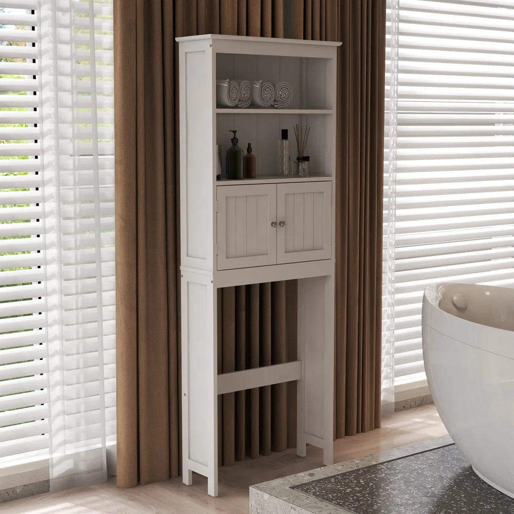 Over the Toilet Storage Cabinet with 2 Doors, White V784