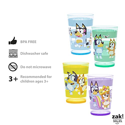 Nesting Tumbler Set 4-Pack, Durable Plastic Cups for Kids, 14.5 oz P846192