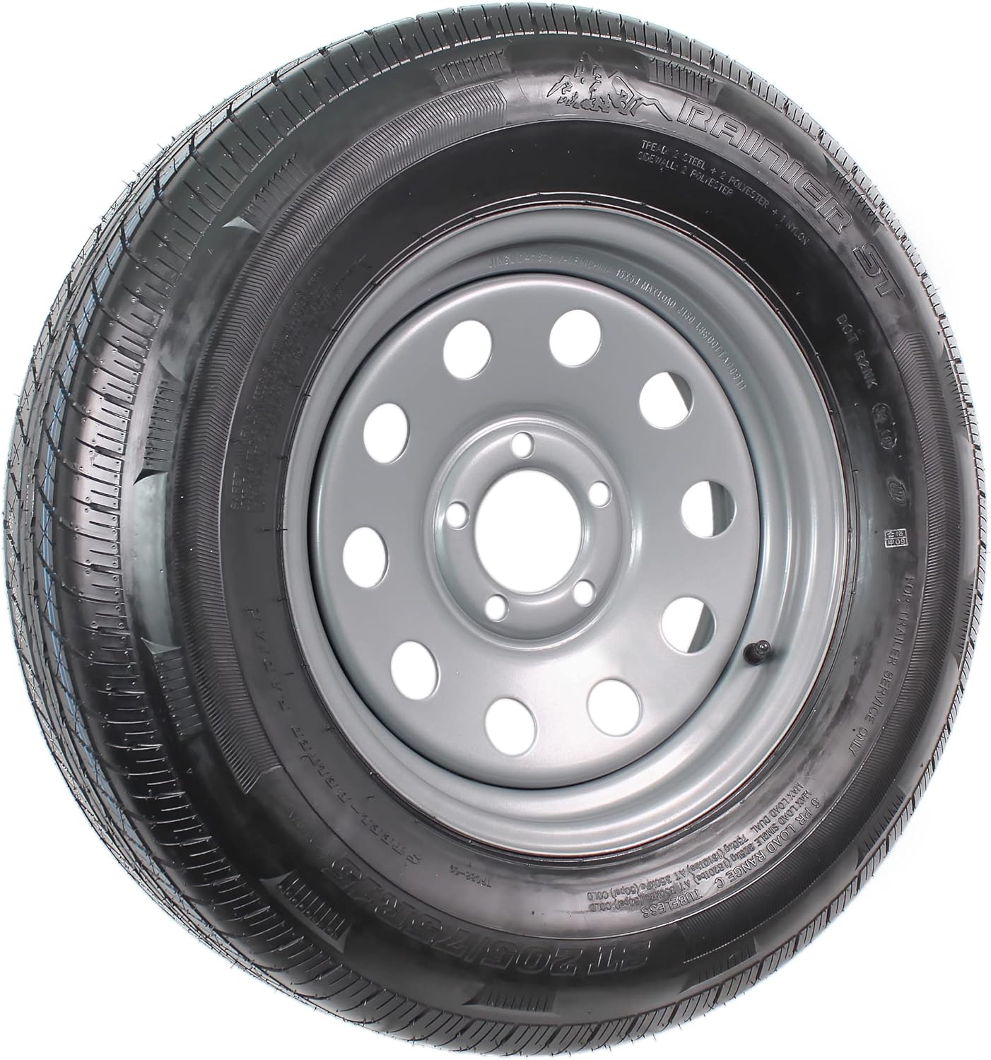 ST205/75R15 Radial Trailer Tire on 5-Lug Rim Z99287