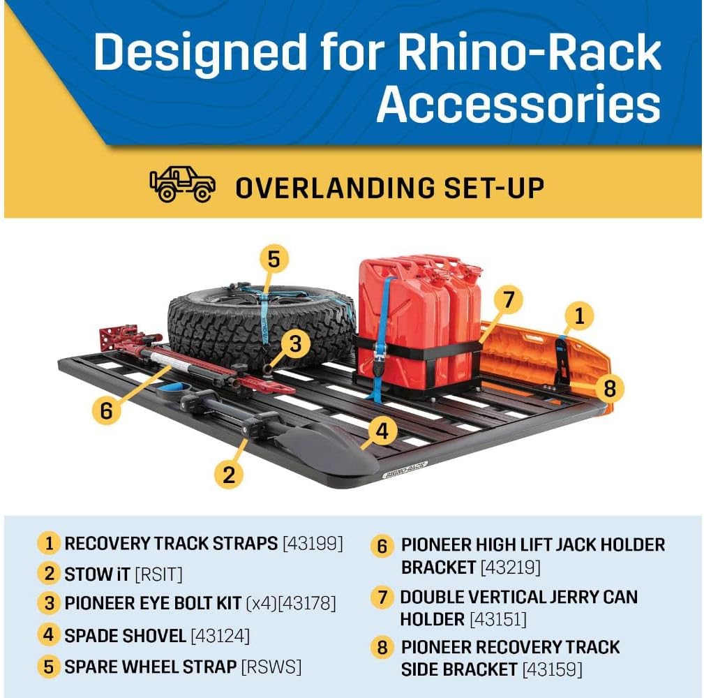 Pioneer Roof Rack Kit for Toyota Tundra Crewmax 2022+, Aluminum, Bolt-On Clamp Mounting N6452