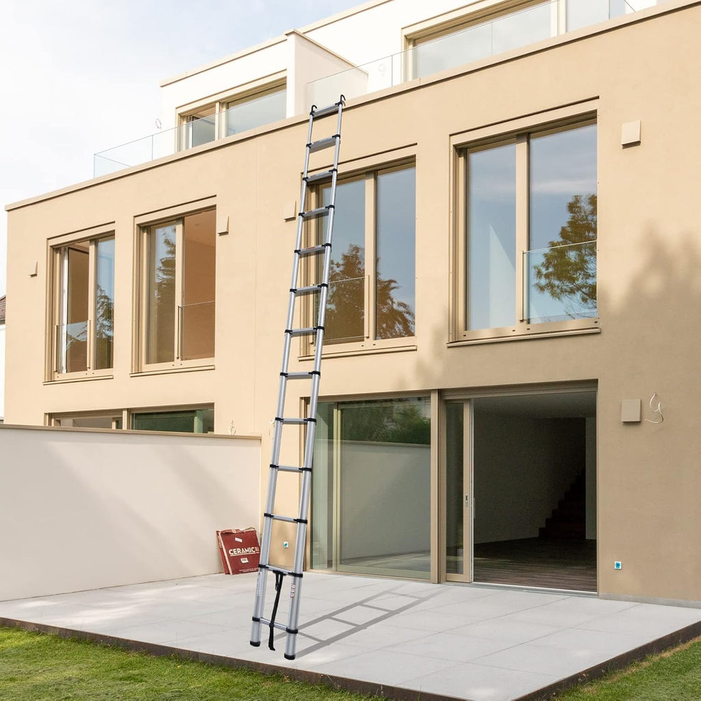 Telescoping Ladder 20 FT Portable Extension Ladder, Anti-Slip Folding Attic Ladder, Heavy Duty 330 Lb Capacity M50100