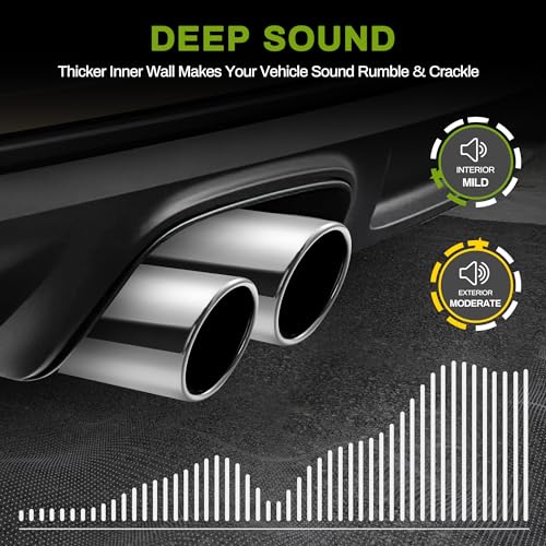 3" Inlet Black Exhaust Tip, 4" Outlet, 12" Length, Stainless Steel, Universal Fit H548