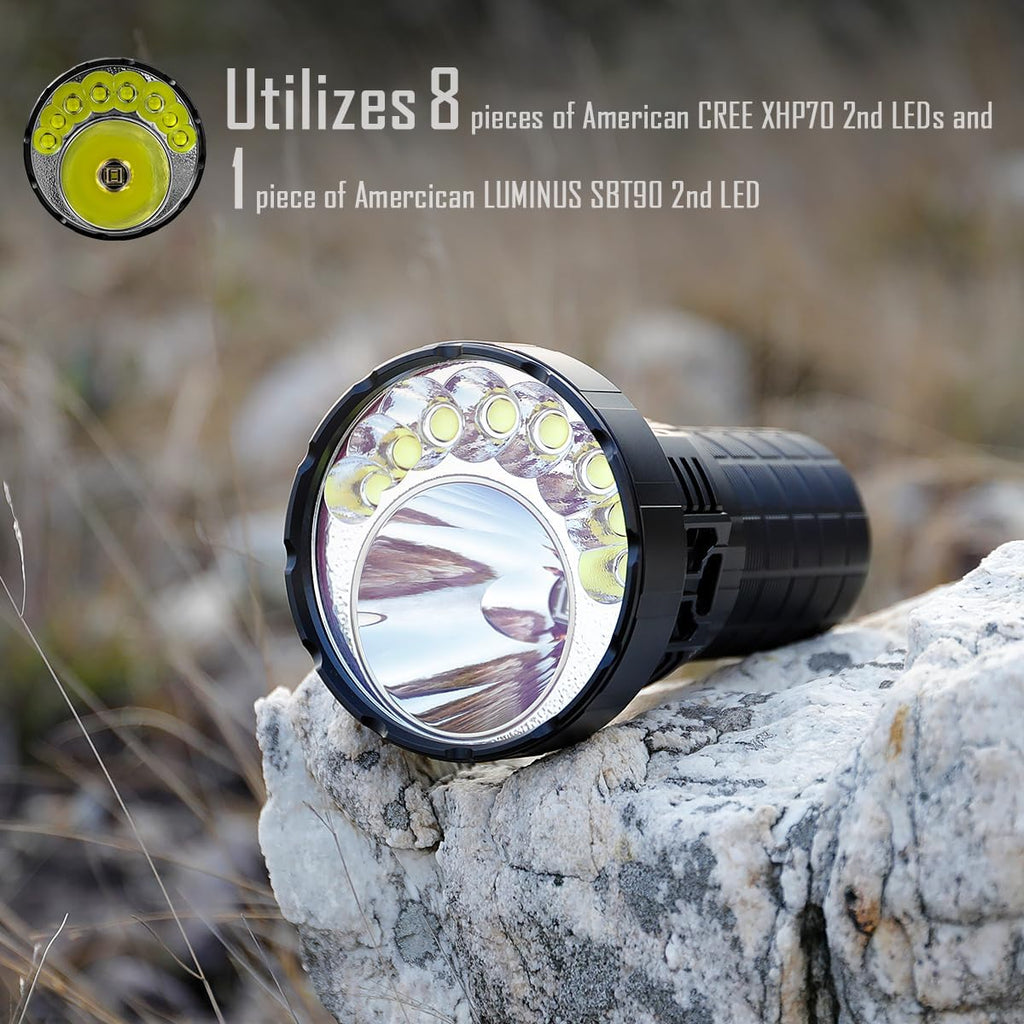 Rechargeable Flashlight 50000 Lumens, Super Bright Tactical Torch for Camping Y713949