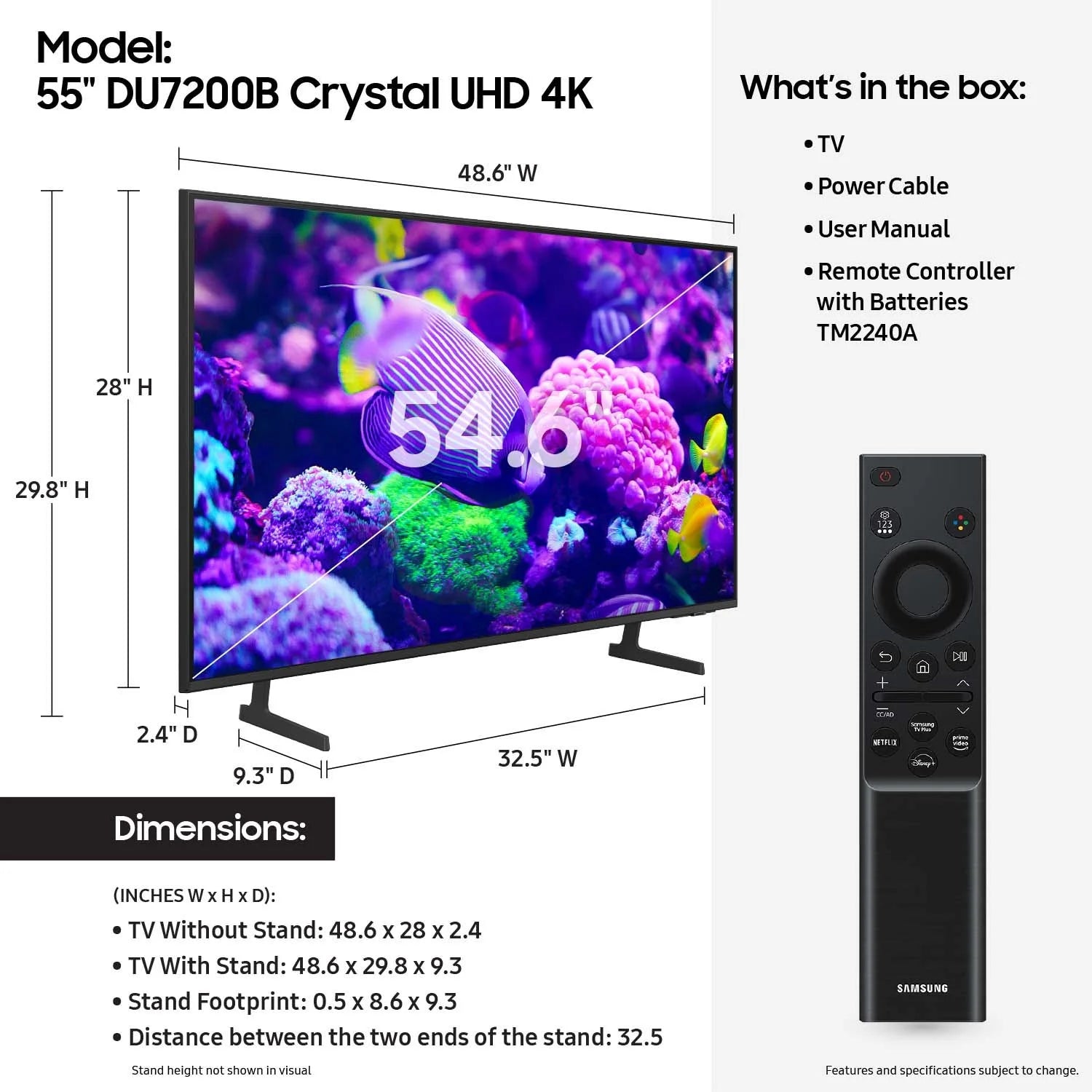 55" Crystal UHD 4K Smart TV A996491