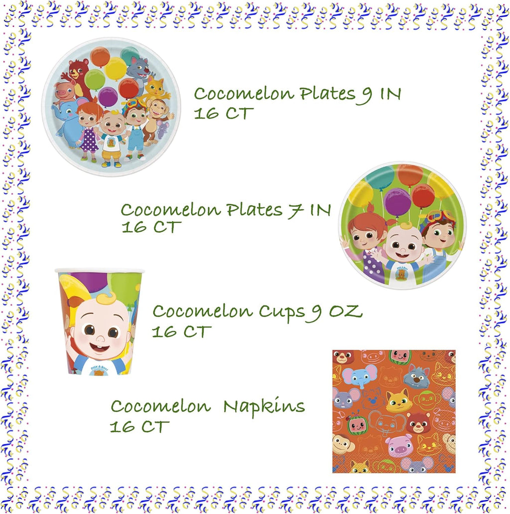 Birthday Party Supplies Decoration Kit with Balloons, Tablecloth, Plates, Napkins, Candles I946283