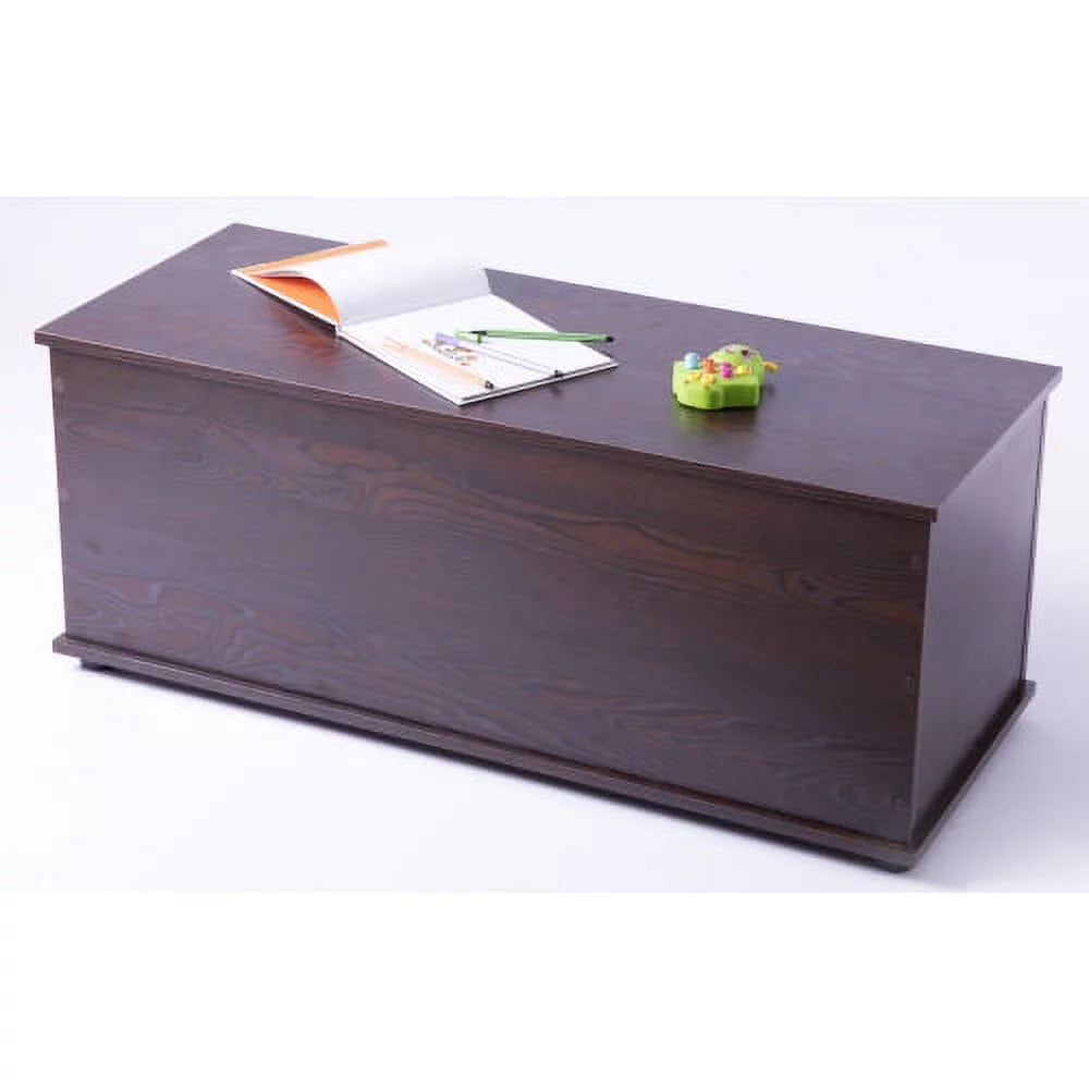 Wooden Toy Box with Storage, Brown Z475880