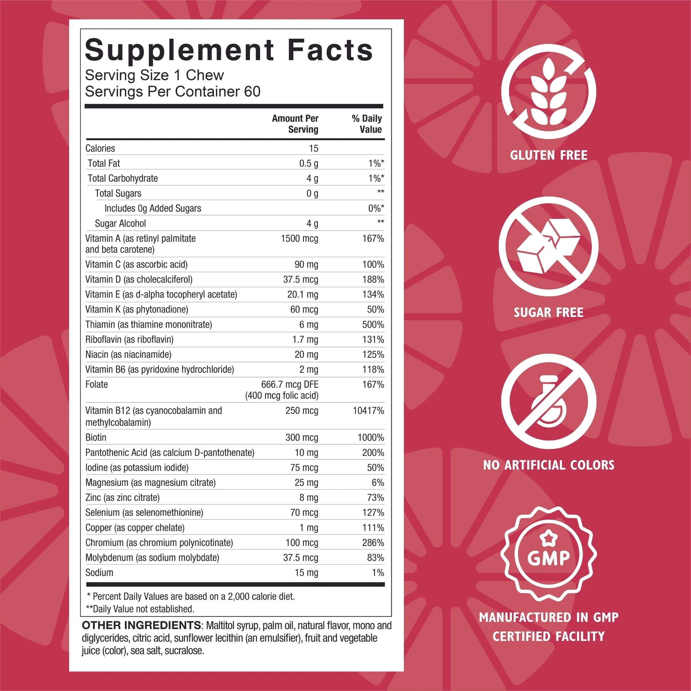 Bariatric Multivitamin Soft Chews, Tropical Orange, 180 count N835