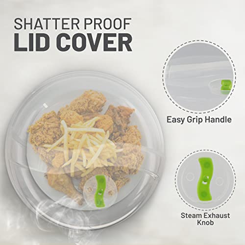 Microwave Cover for Food, Splatter Proof, with Steam Vents, Dishwasher Safe, 10 Inch, 2 Pack L66030