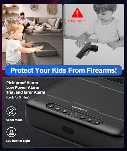 Biometric Gun Safe for Handgun with Fingerprint or Keypad Access R509875