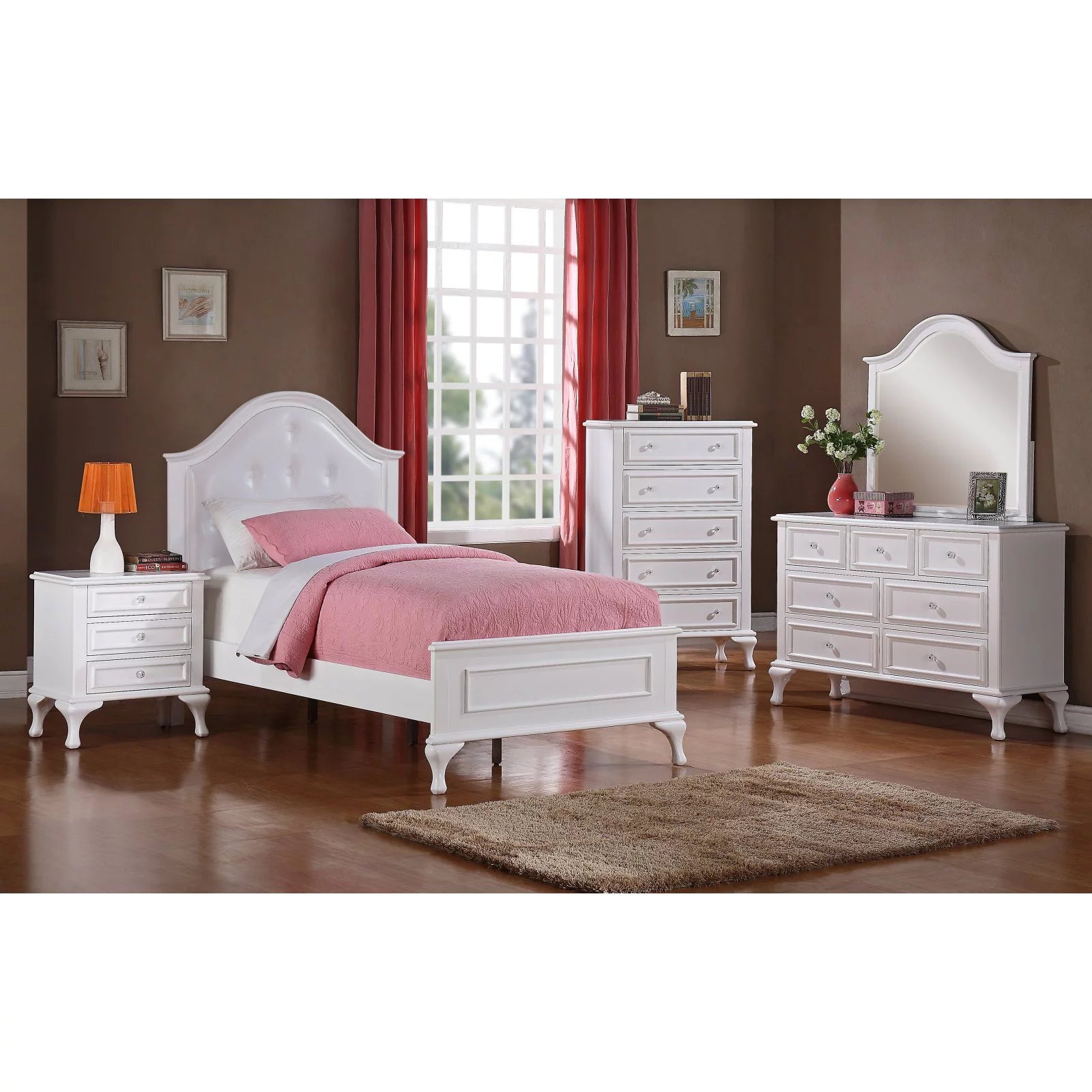 3 Drawer Nightstand, White X3648