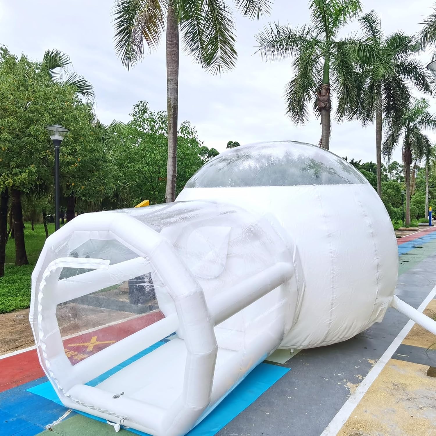 Inflatable Clear Bubble Dome Camping Tent with Air Blower E2408
