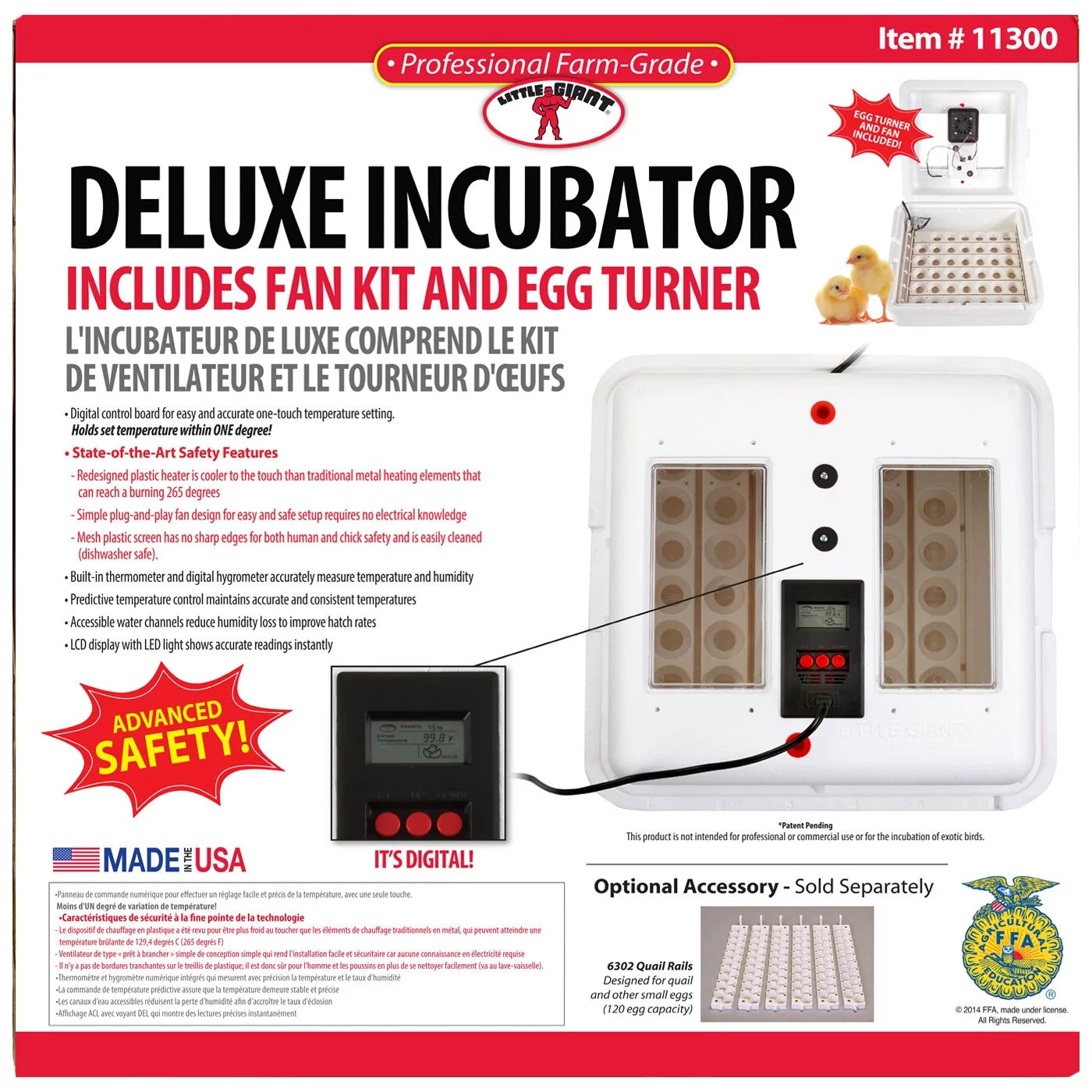 Deluxe Circulated Air Incubator with Egg Turner Q174870