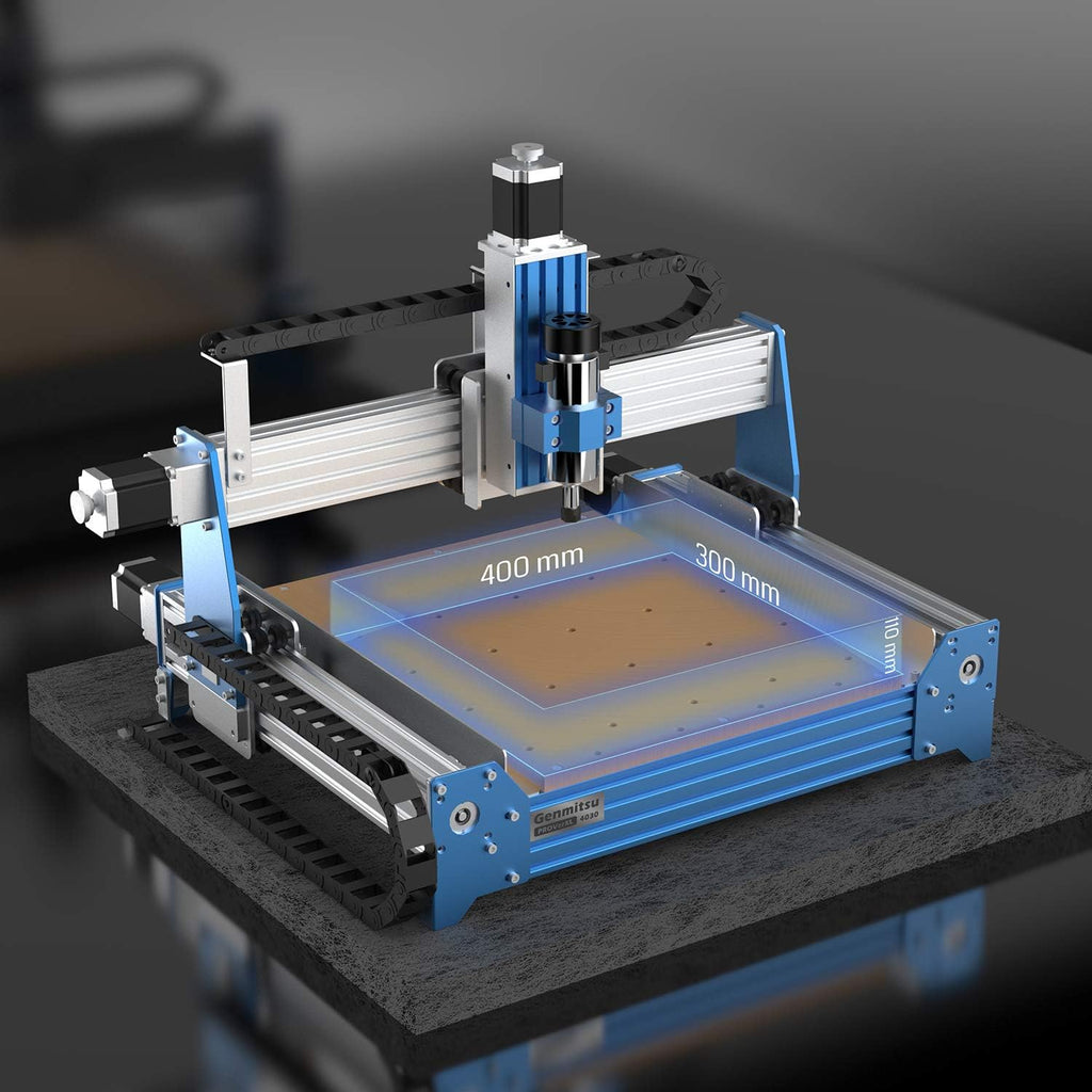 CNC Router Machine for Wood Metal Acrylic Carving, 3 Axis Milling Engraving, 400 x 300 x 110mm Working Area K357169