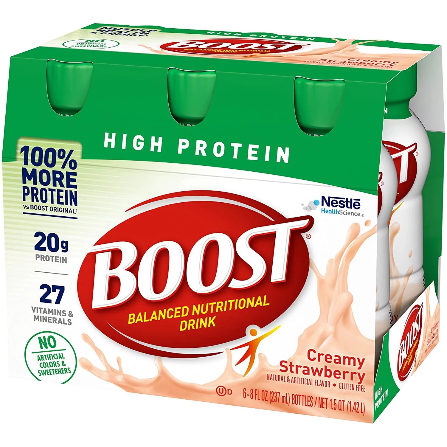 High Protein Strawberry Shake 8 fl oz Bottles Pack of 3 S528793