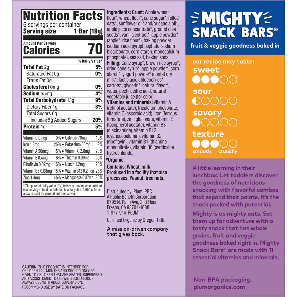 Blueberry Snack Bars, 0.67 oz, 48 Count F103