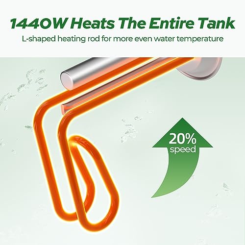 Electric Mini Tank Water Heater, 2.5 Gallon Point of Use Instant Hot Water Heater D8409