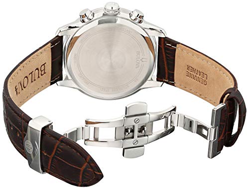 Men's Classic 6-Hand Chronograph Calendar Leather Strap Quartz Watch D2102