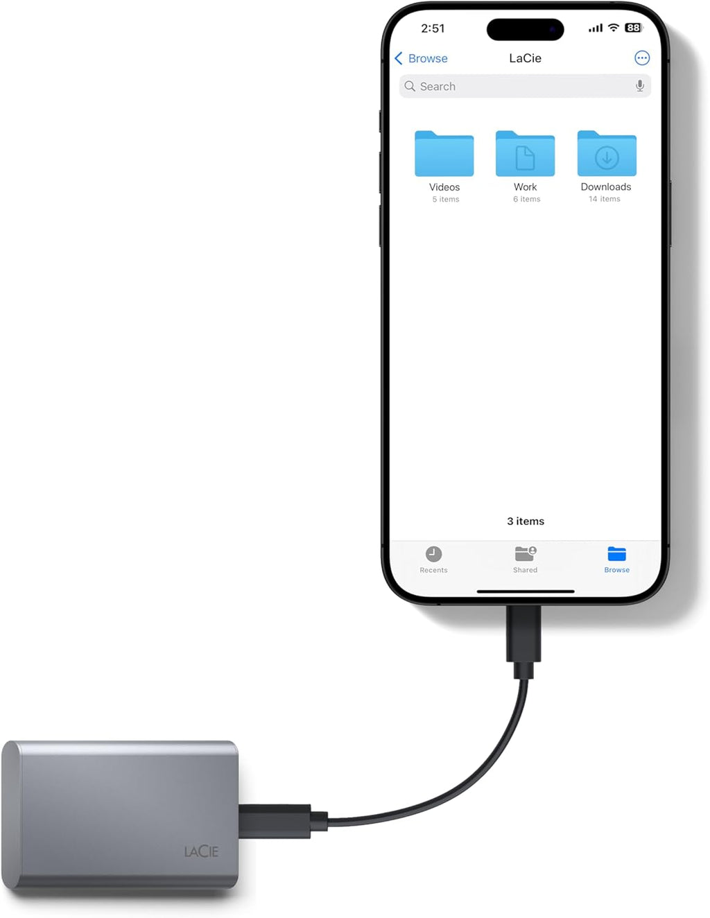 Portable SSD 2TB USB-C, Space Grey X291537