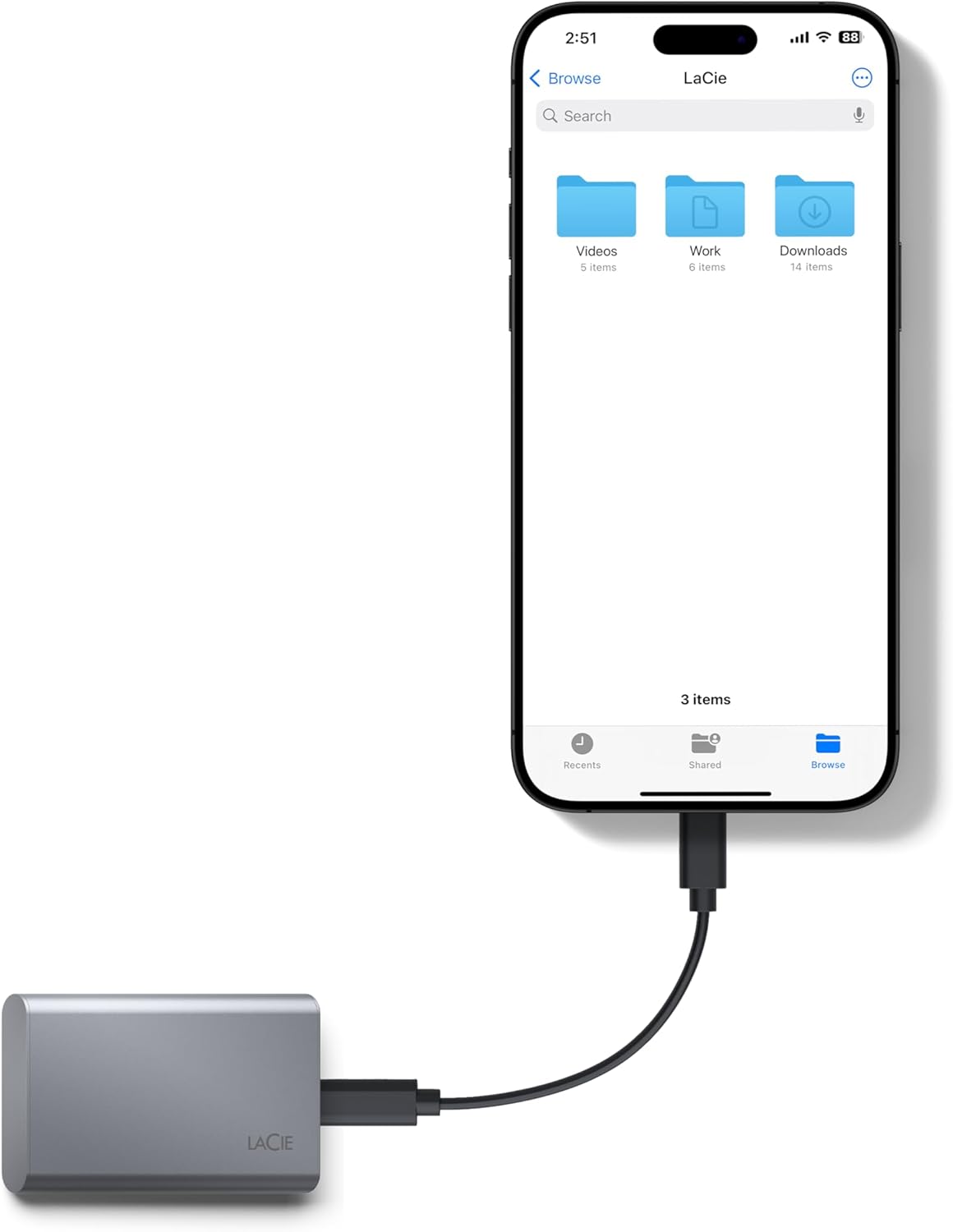 Portable SSD 2TB USB-C, Space Grey X291537
