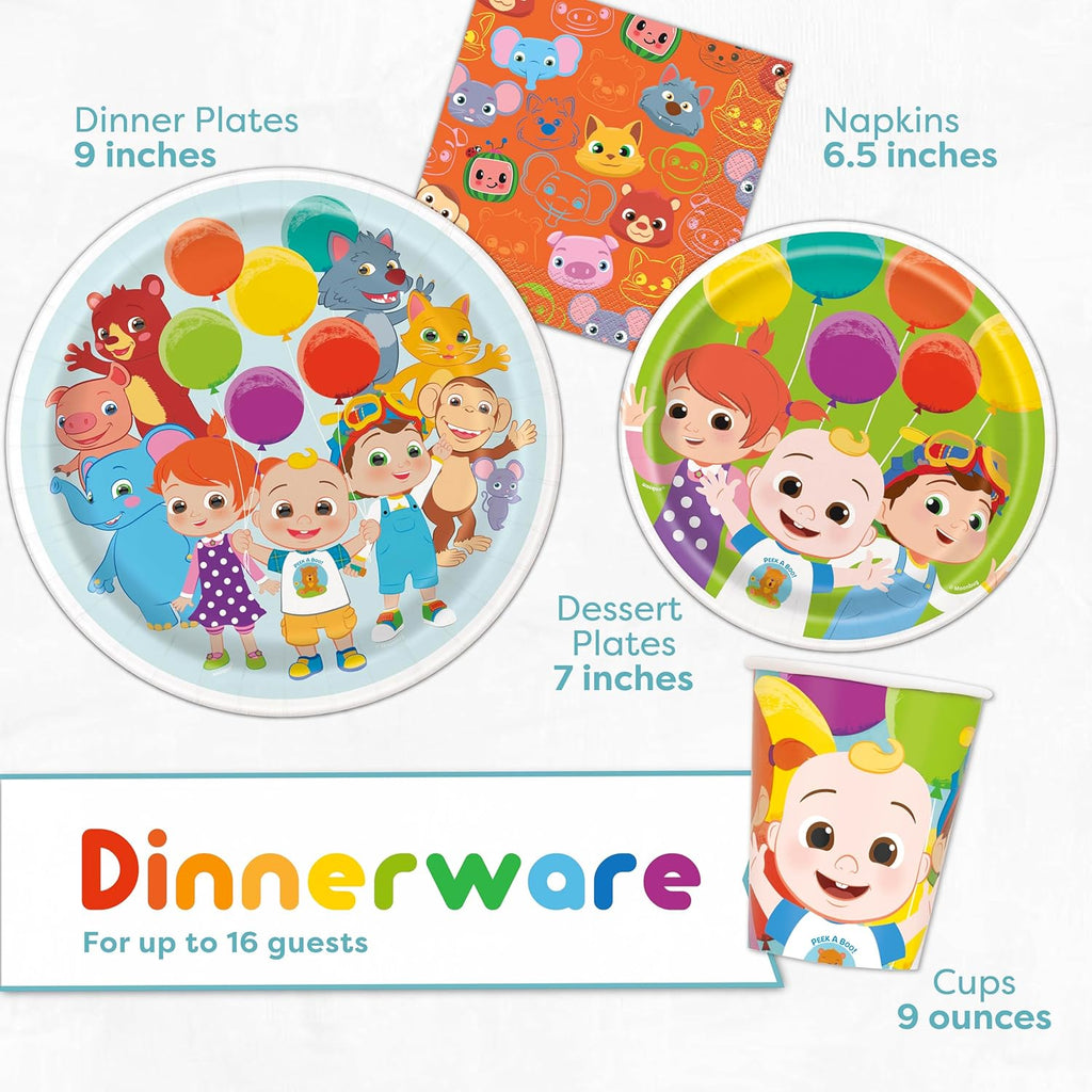 Party Supplies for 16 Guests with Plates, Cups, Napkins A933810