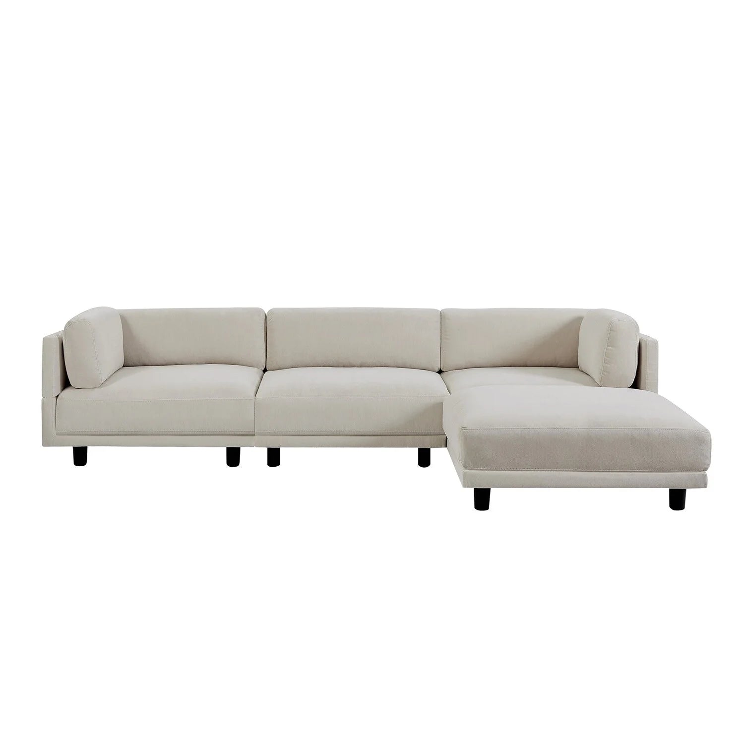 Convertible Sectional Sofa with Reversible Chaise Beige S747295