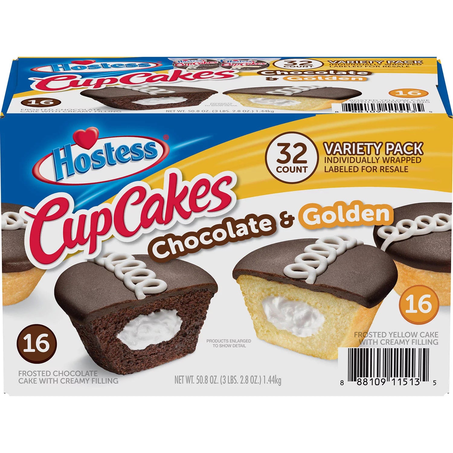 Chocolate & Golden Cupcakes Variety Pack (32 Ct.) R7368