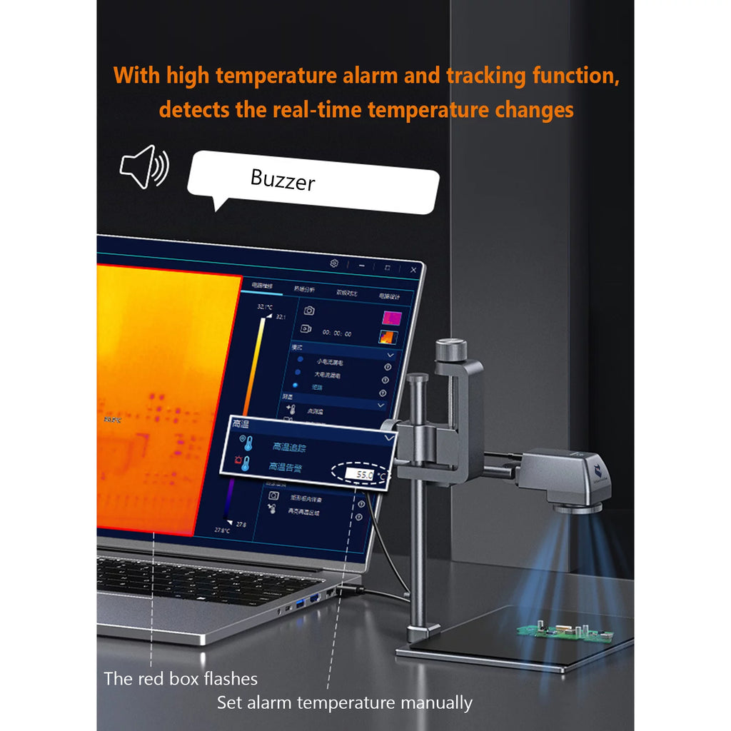 PCBA Thermal Analyzer 260x200 Circuit Board Infrared Thermal Imaging with Adjustable Metal Bracket C7043