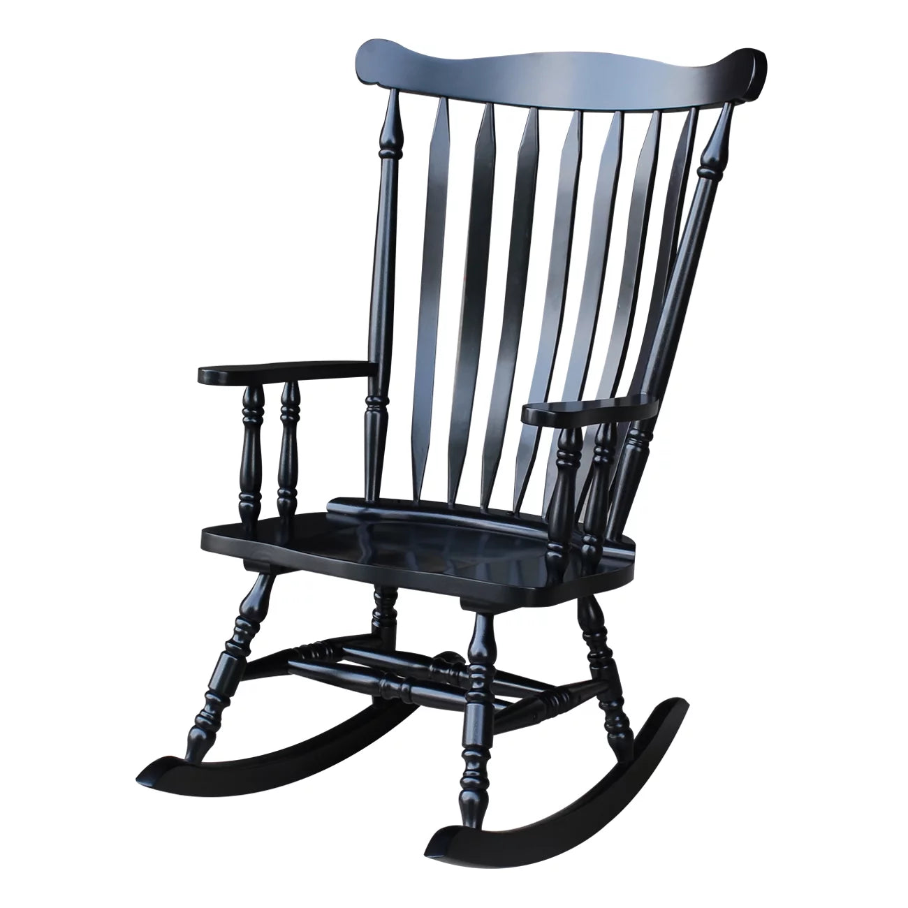 Colonial Rocking Chair, Antique Black J293002