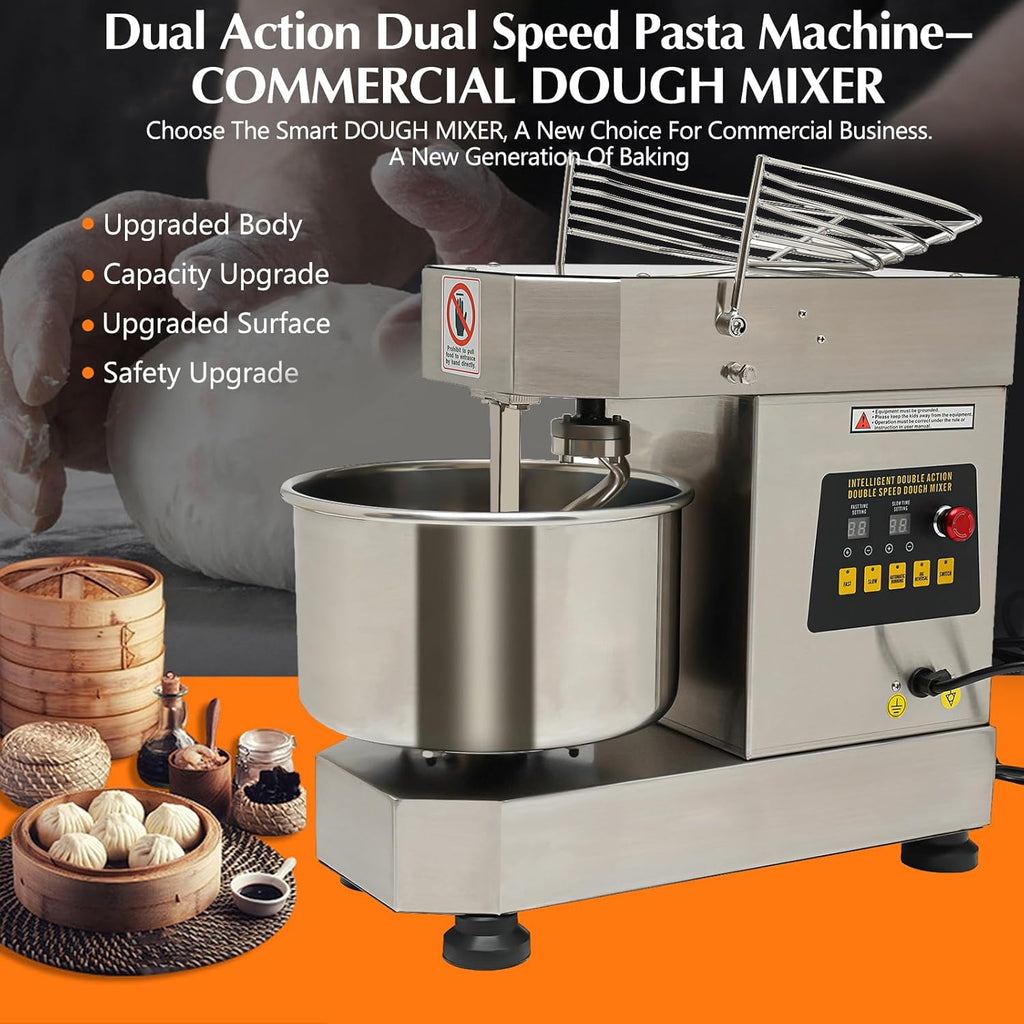 Commercial Food Mixer, 10.5Qt, 1000W Dual Rotating Dough Kneading Machine M950