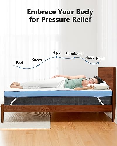 3 Inch Firm Twin Mattress Topper, Cooling Gel Memory Foam with Removable Cover H62983