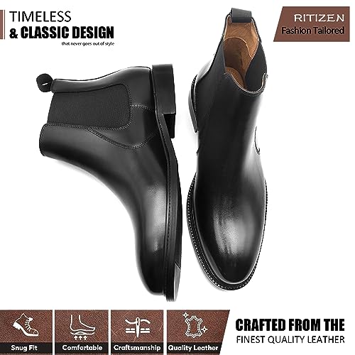 Men's Chelsea Boots Genuine Leather Slip On V434370