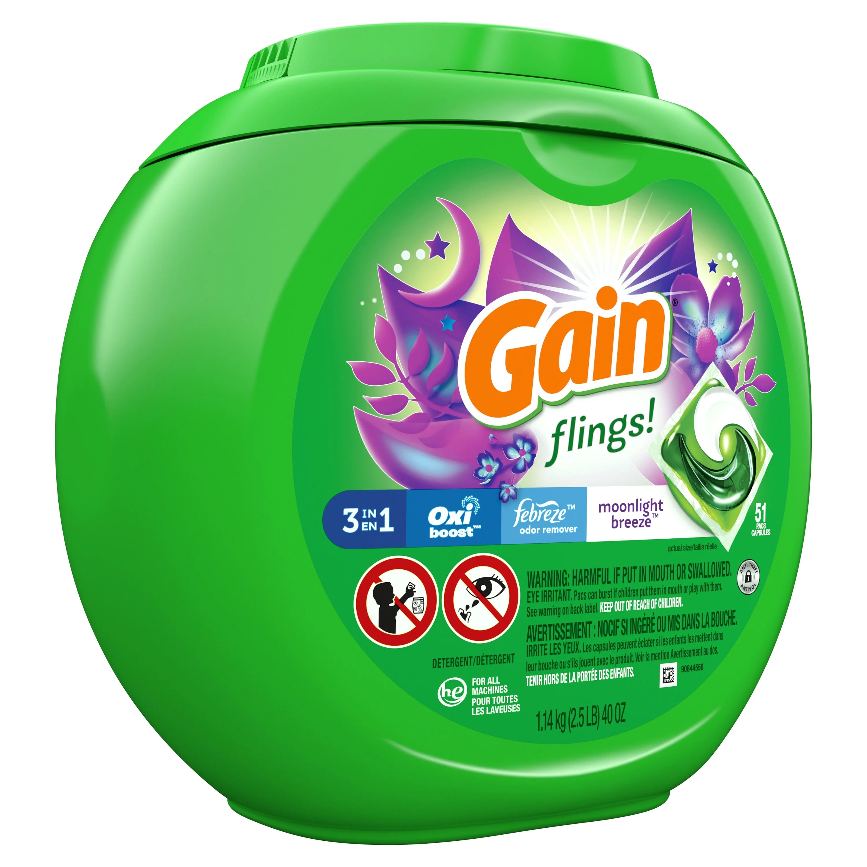 Laundry Detergent Pacs, 51 Count I864025