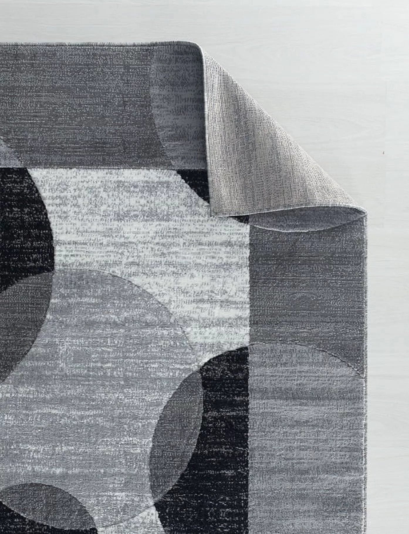 Modern Abstract Area Rug Grey Black White X448