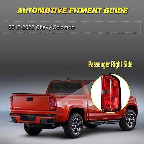 Tail Light Assembly for 2015-2022 Chevy Colorado, Red Clear Lens, Driver Left Side P469