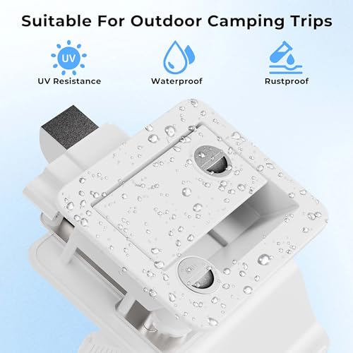 RV Door Lock Replacement with 4 Keys, Paddle Deadbolt for Camper Trailer N60374