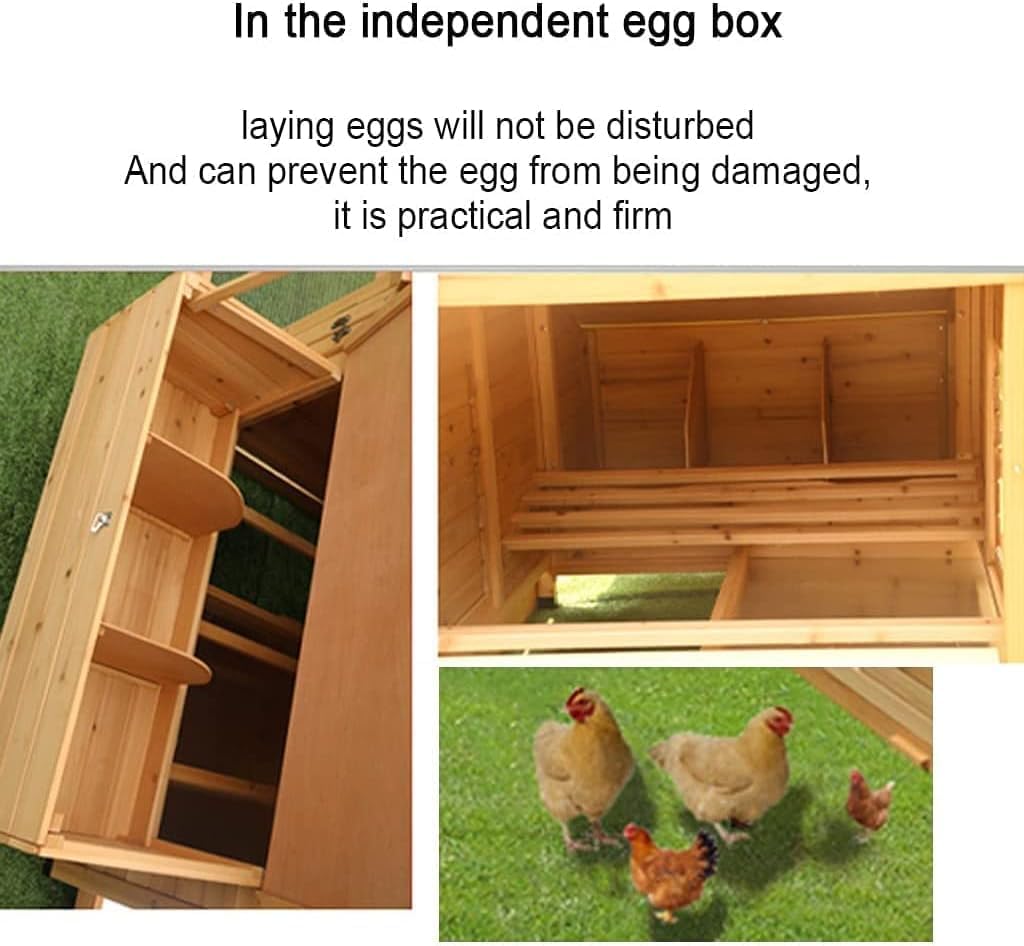 Wooden Chicken Coop with Outdoor Run for Rabbits and Poultry M6905