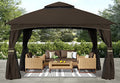 ABCCANOPY 8x8 Outdoor Gazebo - Patio Gazebo with Mosquito Netting, Outdoor Canopies for Shade and Rain for Lawn, Garden, Backyard & Deck (Dark Gray)