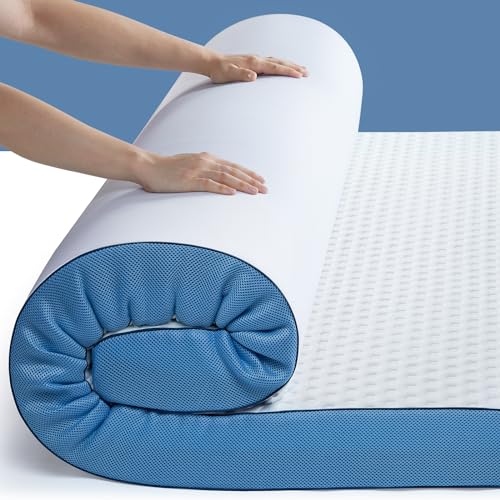 PERLECARE 3 Inch Firm Mattress Topper Twin Size, Cooling Gel-Infused Memory Foam Bed Topper for Pain Relief, High-Density Mattress Pad with Removable Soft Cover, CertiPUR-US Certified